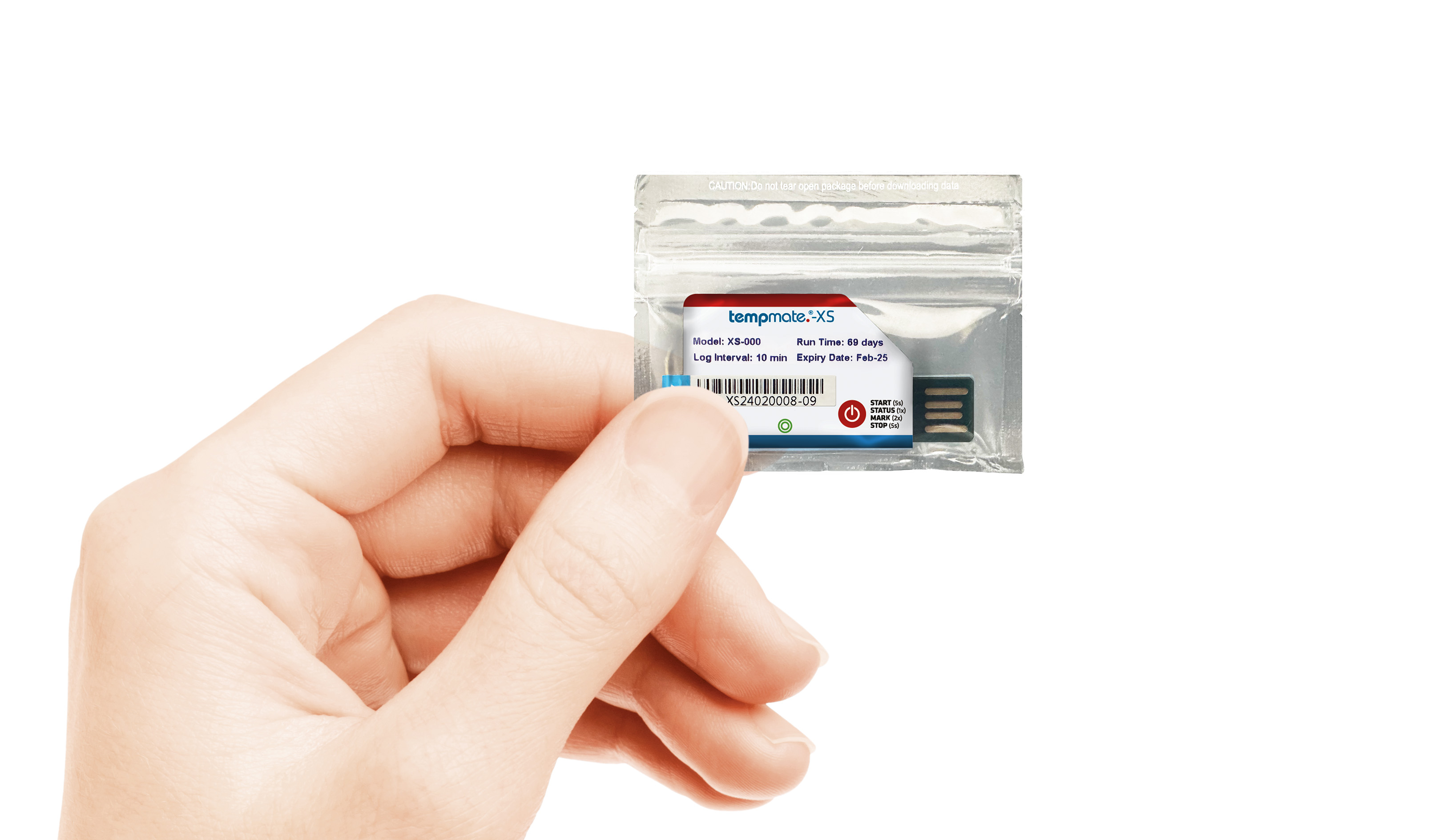 药品冷链运输TempMate-XS一次性u盘pdf温度记录仪,冷链温度监控系统